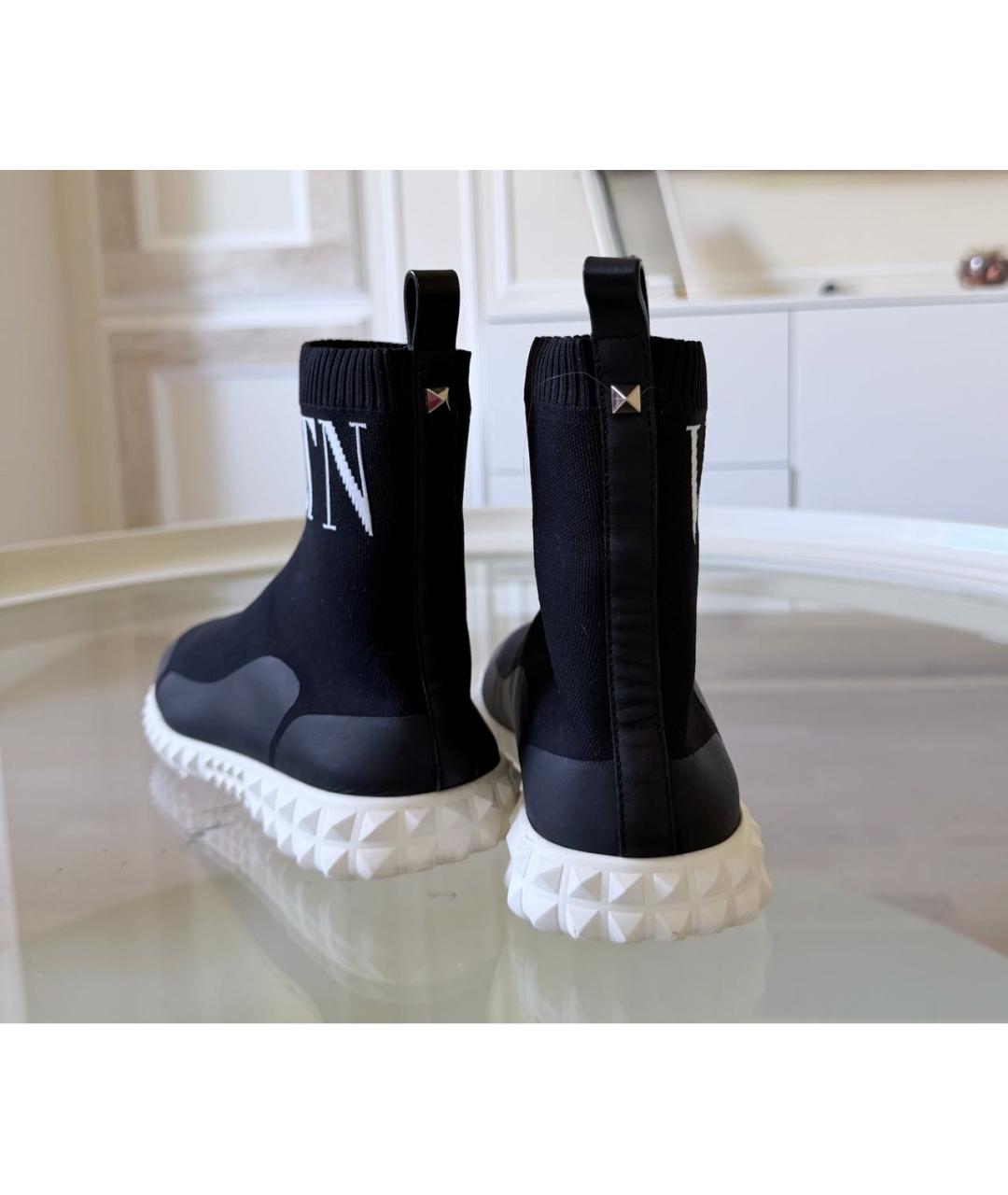 VALENTINO Черные текстильные кроссовки, фото 4