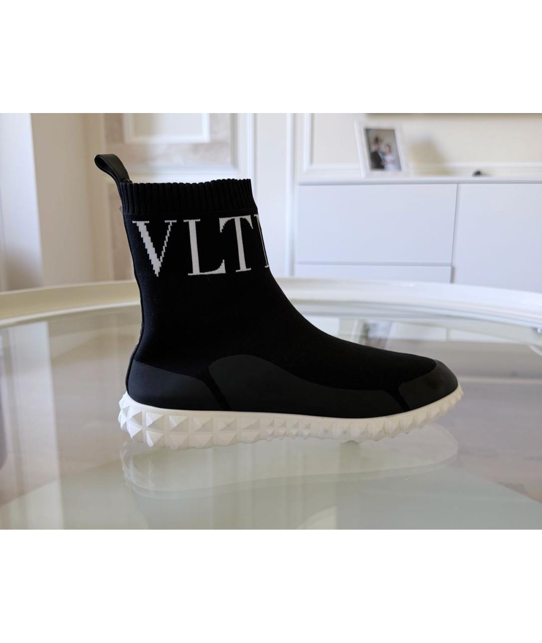 VALENTINO Черные текстильные кроссовки, фото 9
