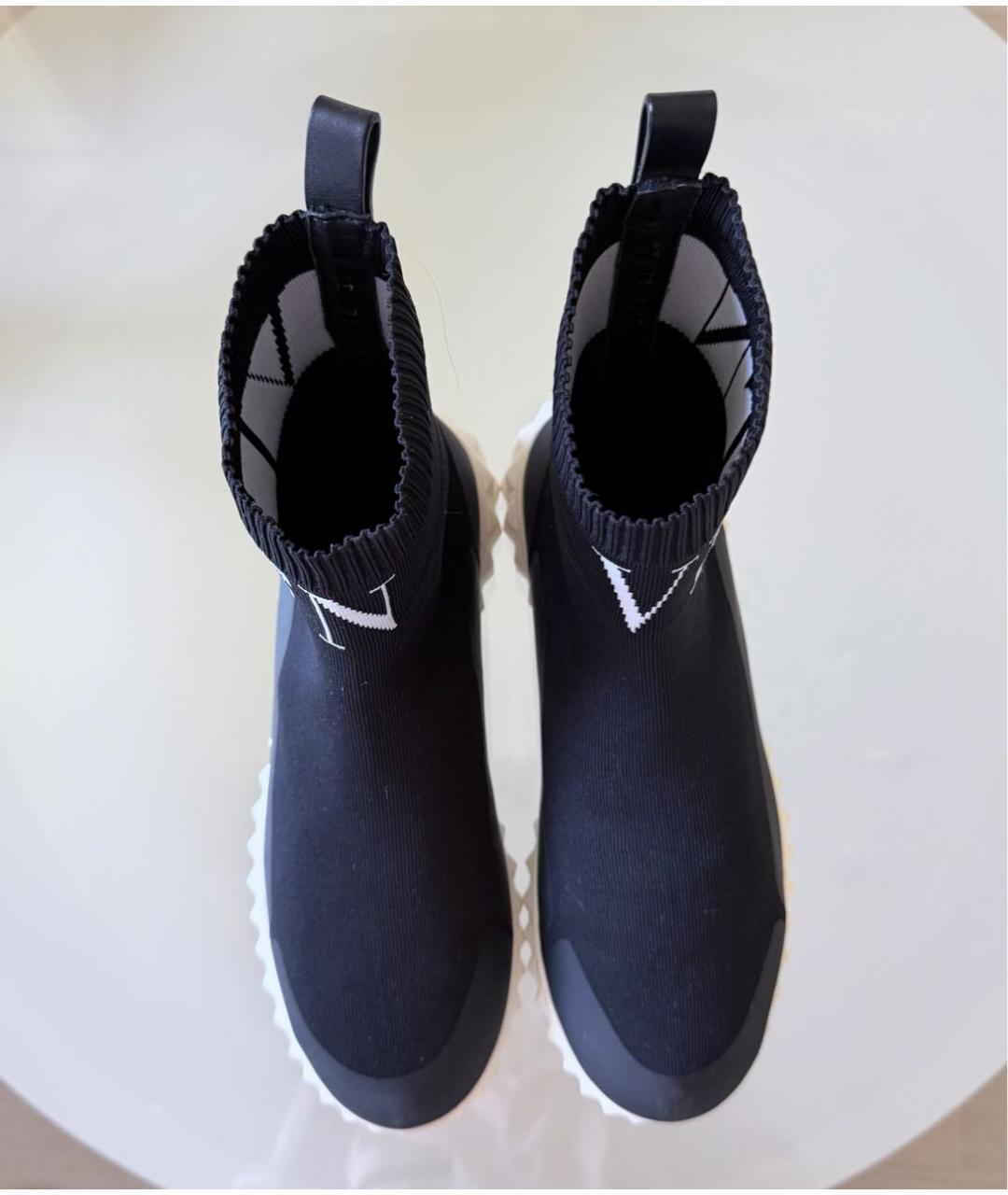 VALENTINO Черные текстильные кроссовки, фото 3