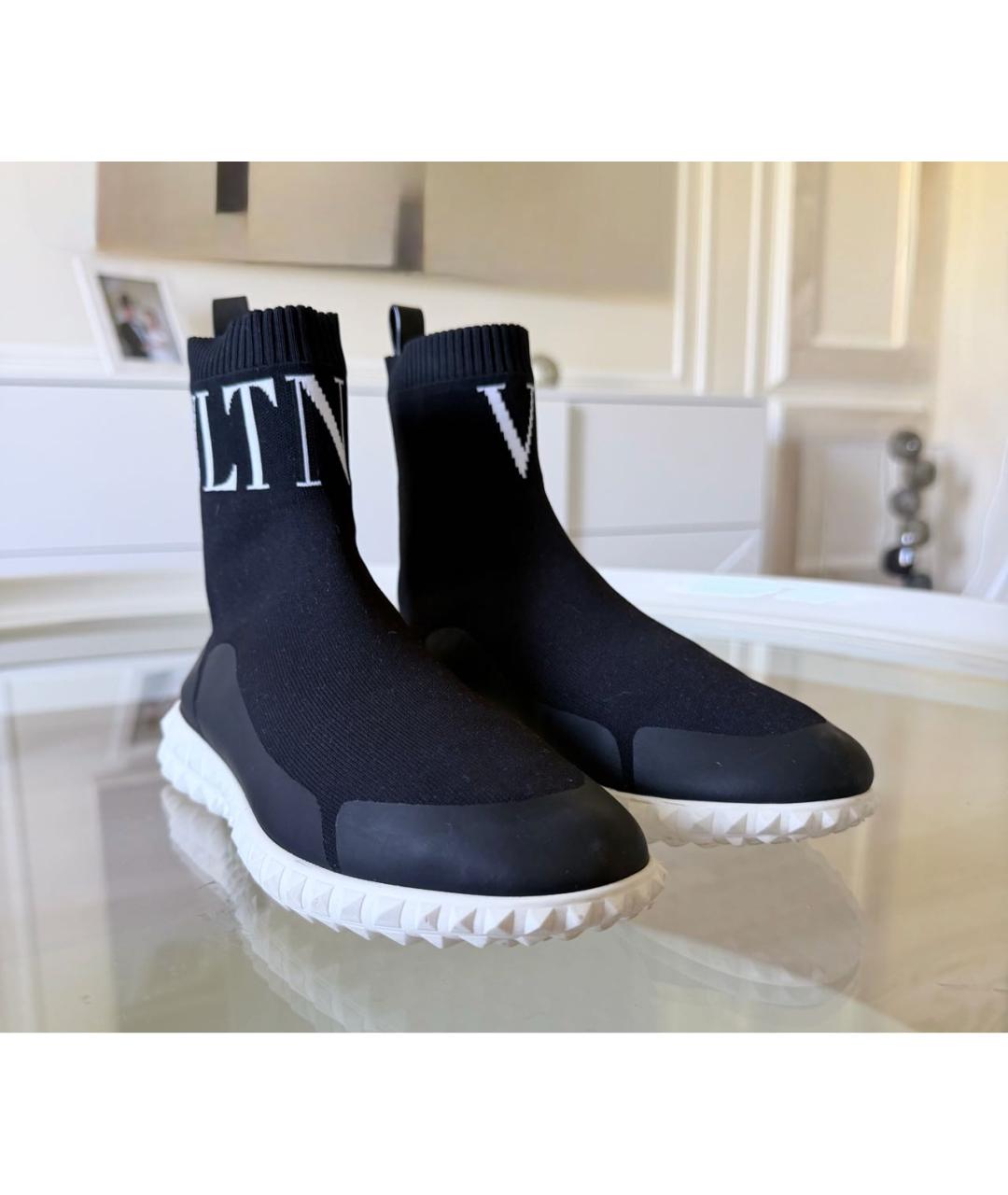 VALENTINO Черные текстильные кроссовки, фото 2