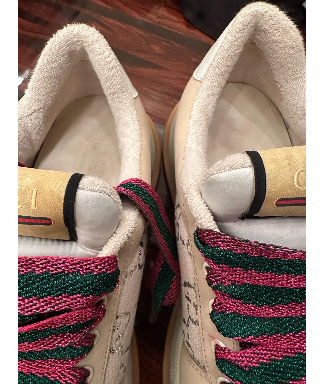 GUCCI Бежевые кроссовки, фото 7