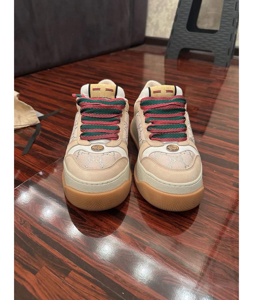 GUCCI Бежевые кроссовки, фото 4