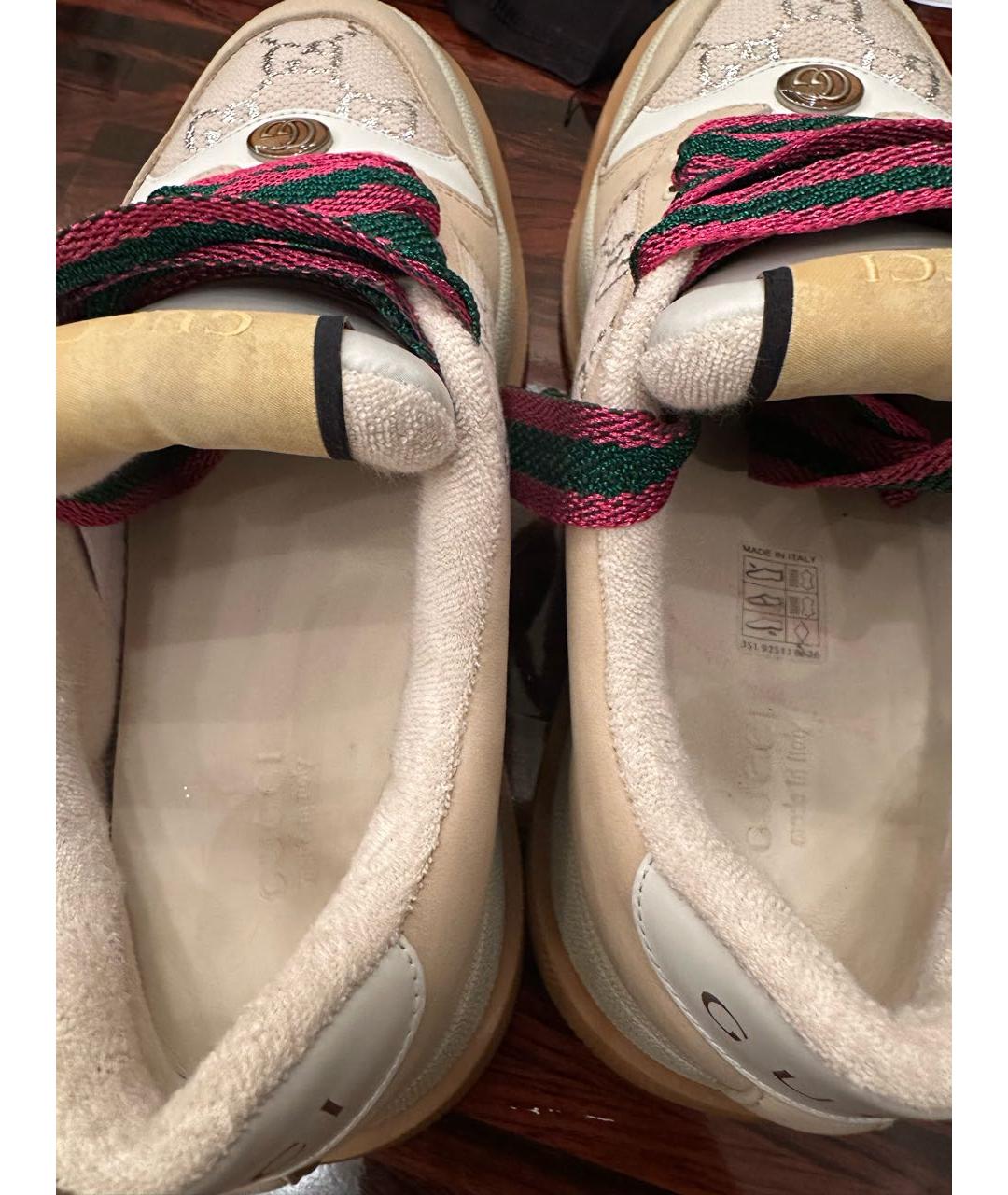GUCCI Бежевые кроссовки, фото 6