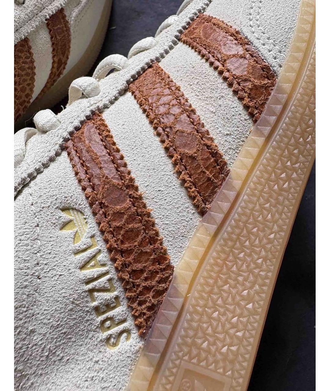 ADIDAS Бежевые замшевые кроссовки, фото 5