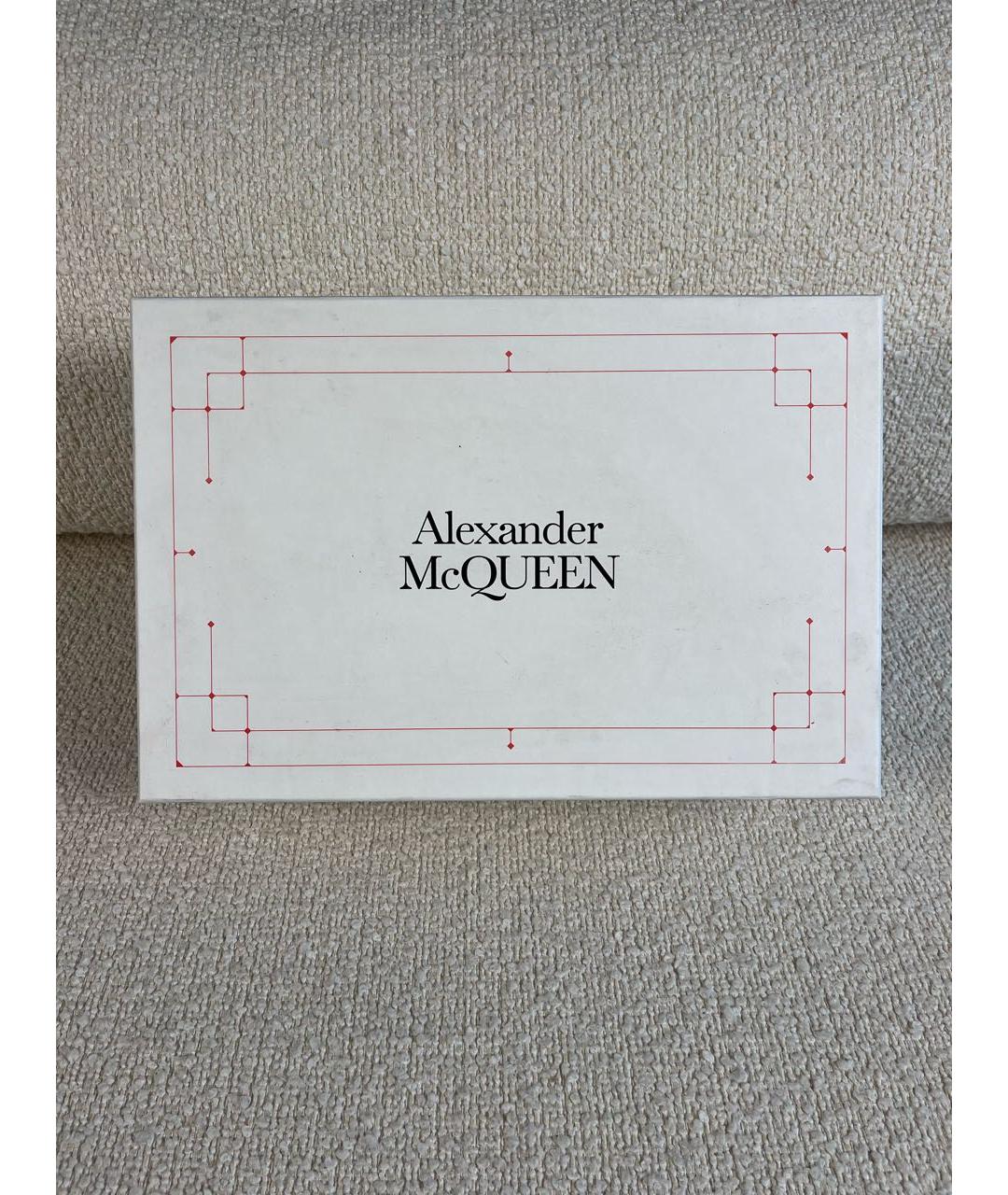 ALEXANDER MCQUEEN Белые кожаные низкие кроссовки / кеды, фото 5