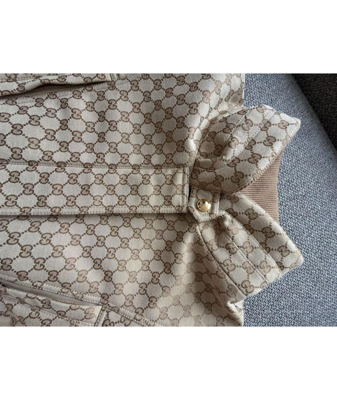 GUCCI Бежевая полиэстеровая куртка, фото 4