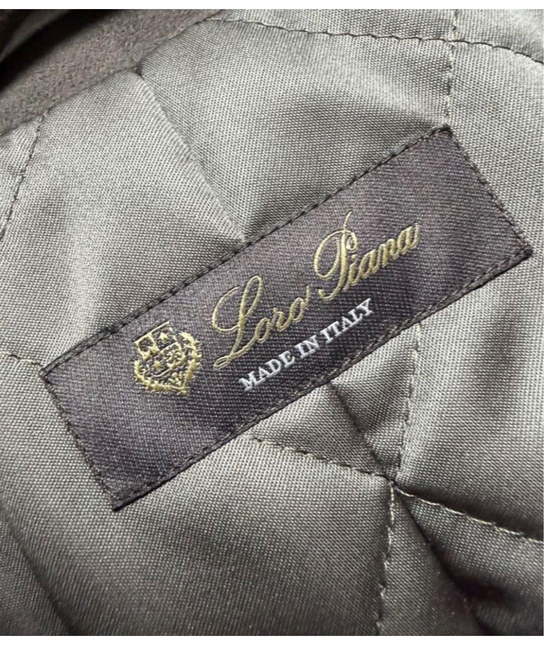 LORO PIANA Серая кожаная куртка, фото 5