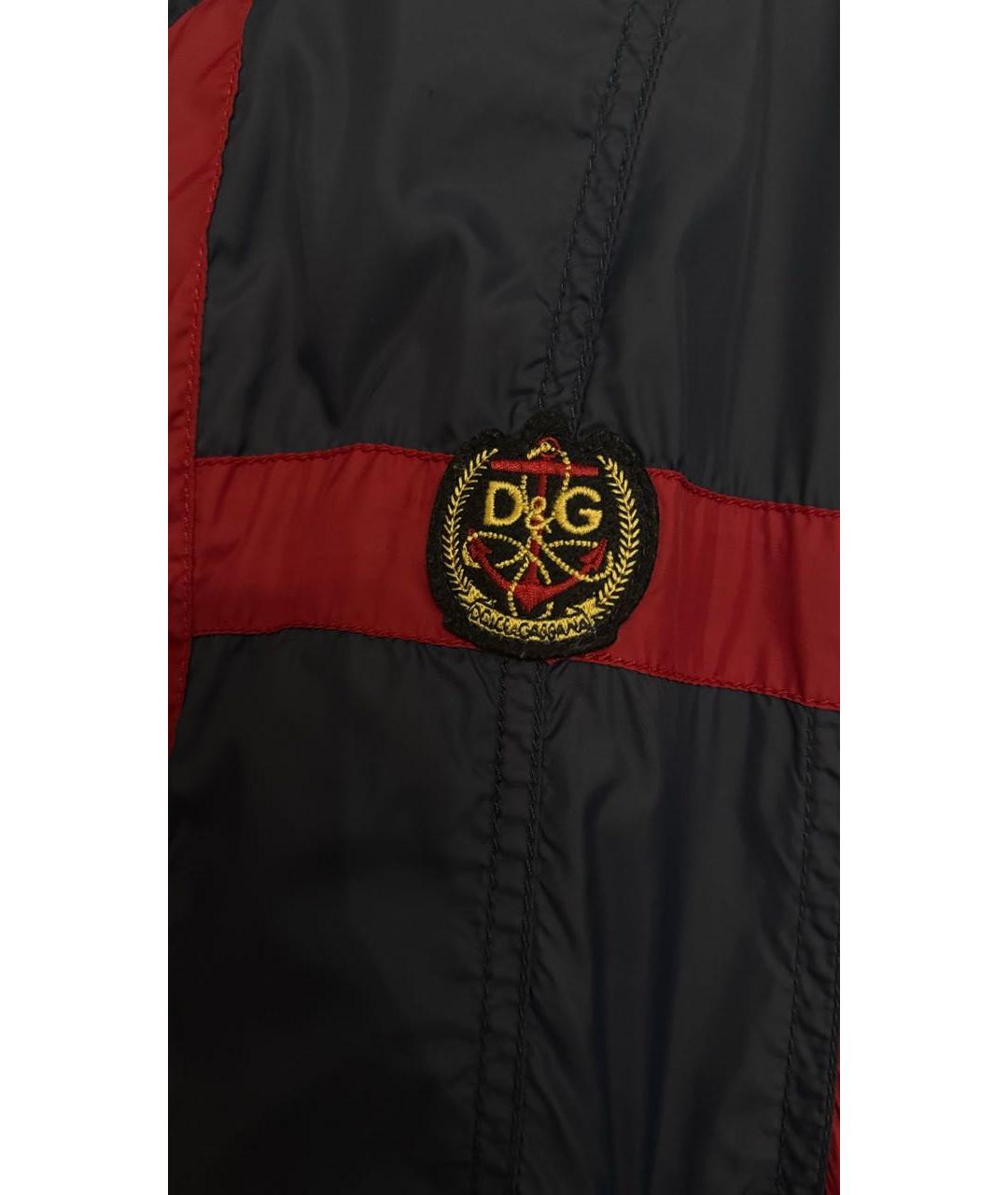 DOLCE&GABBANA Темно-синяя полиамидовая куртка, фото 4