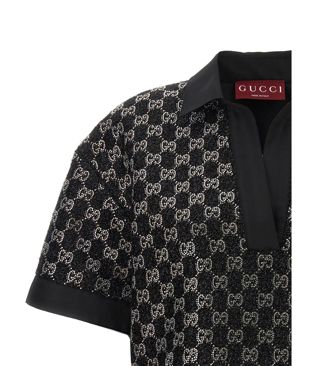 GUCCI Черная вискозная блузы, фото 3