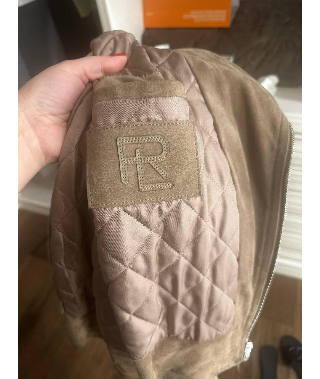 RALPH LAUREN PURPLE LABEL Бежевая замшевая куртка, фото 5
