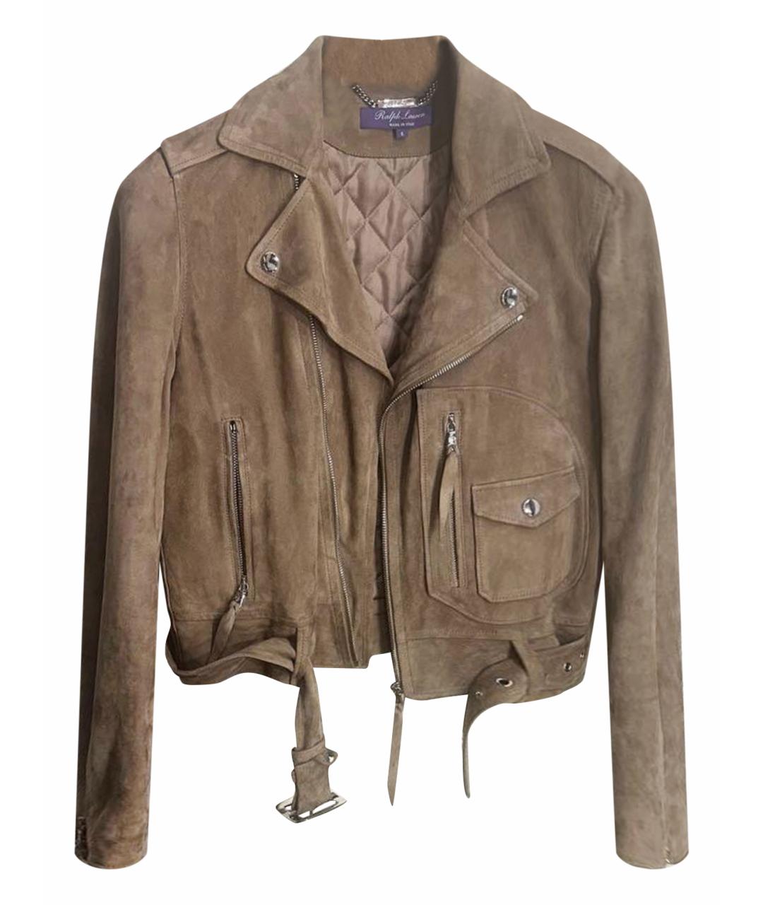 RALPH LAUREN PURPLE LABEL Бежевая замшевая куртка, фото 1