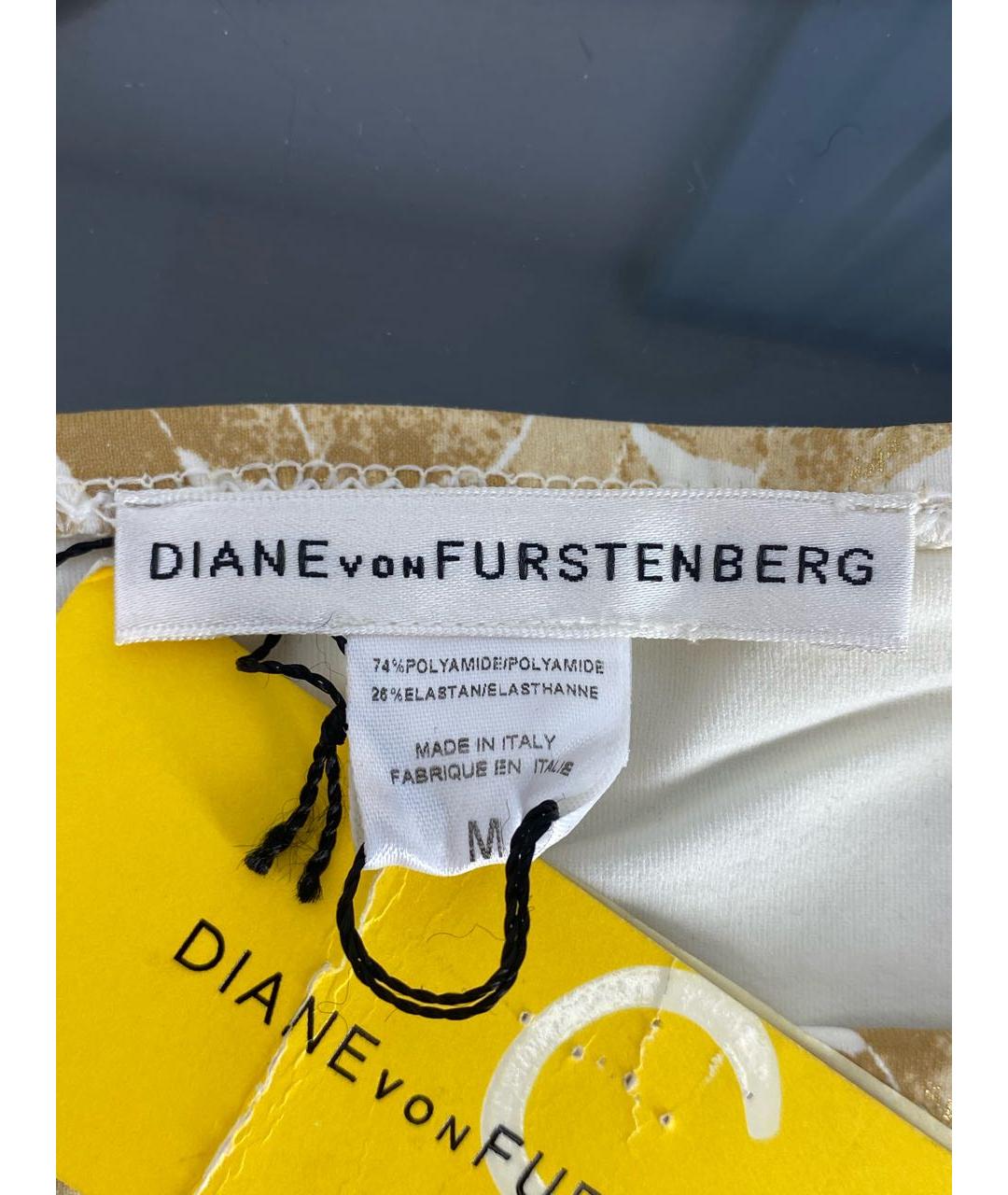 DIANE VON FURSTENBERG Золотой полиамидовый купальник, фото 6