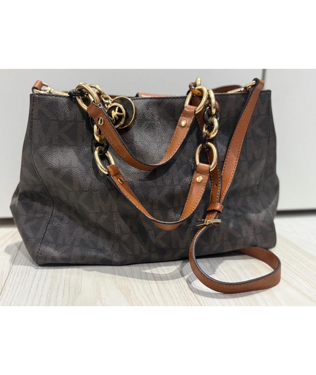 MICHAEL KORS Коричневая сумка тоут, фото 4