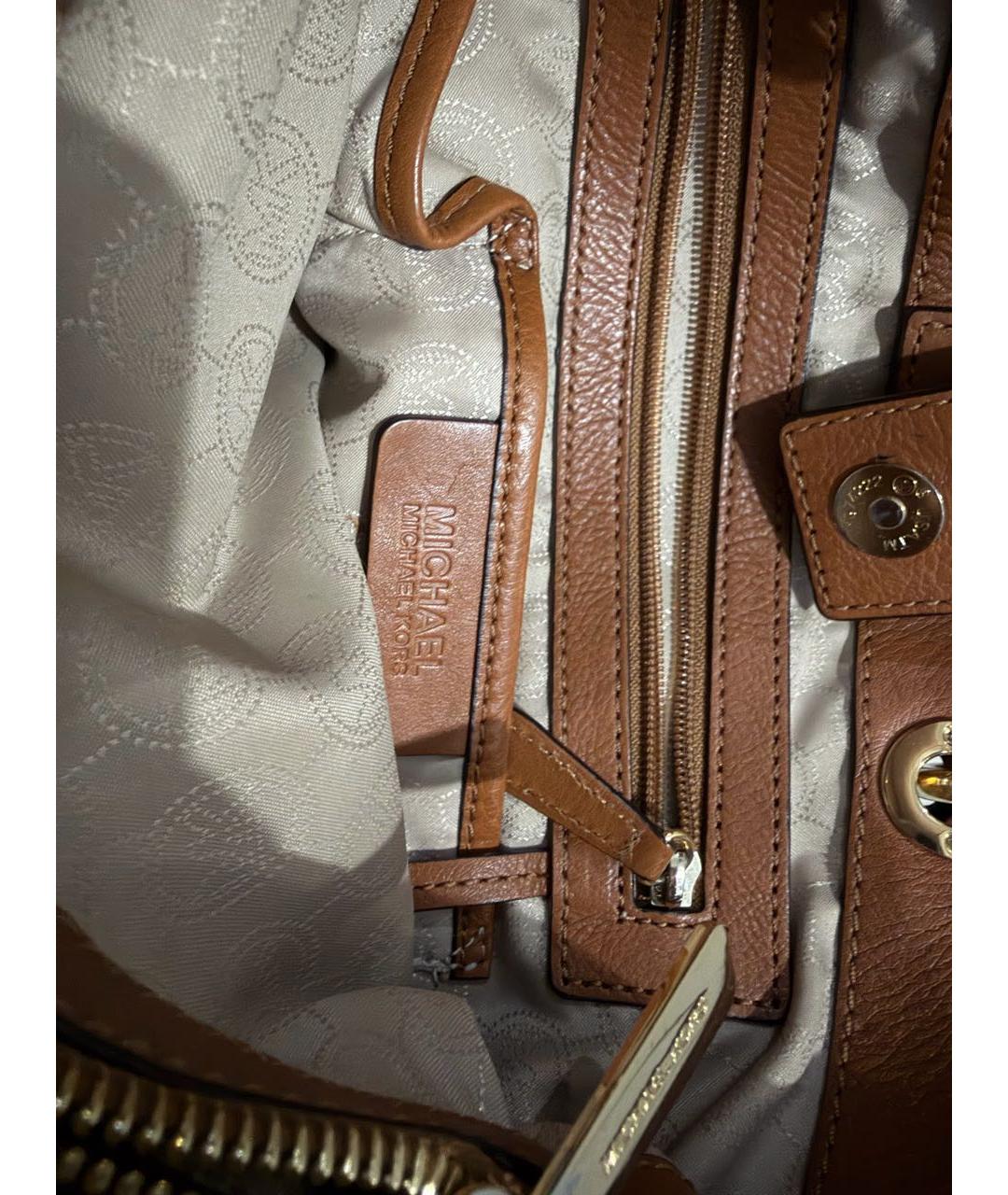 MICHAEL KORS Коричневая сумка тоут, фото 3