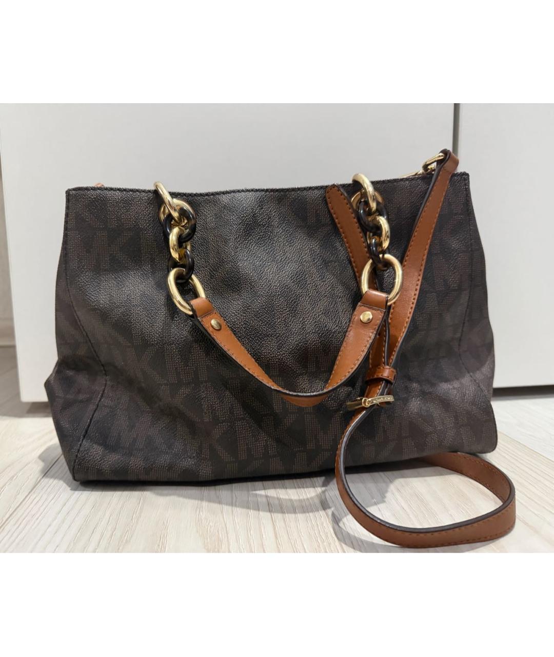 MICHAEL KORS Коричневая сумка тоут, фото 2