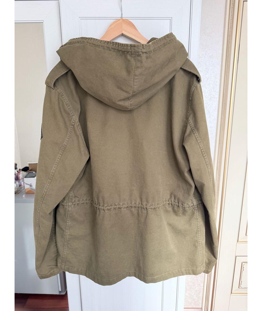 SAINT LAURENT Хаки хлопковая куртка, фото 2