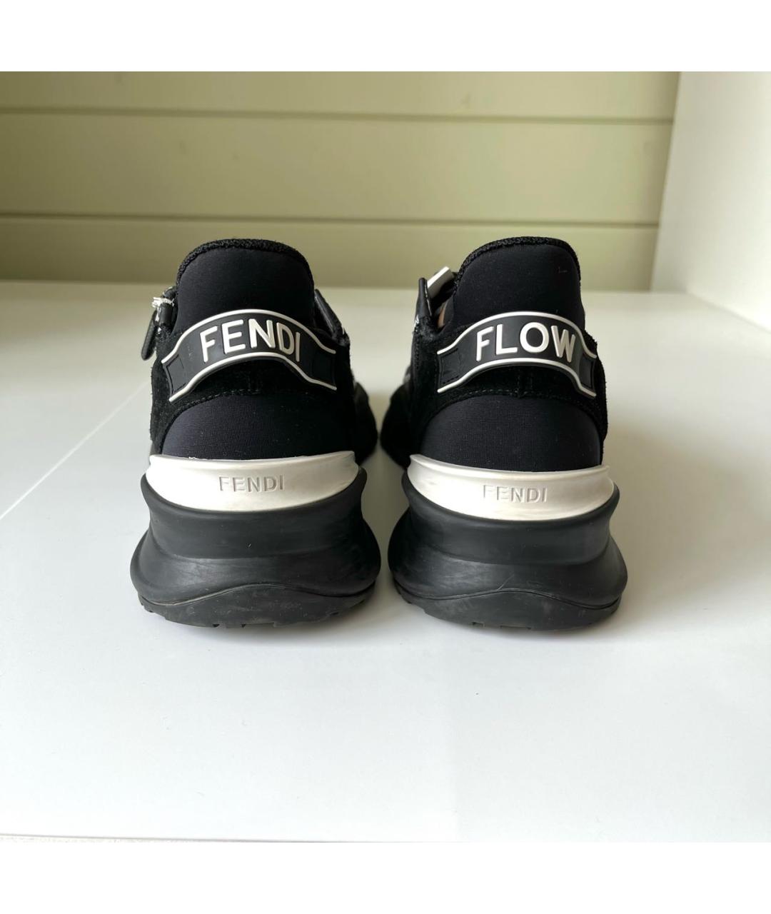 FENDI Черные кроссовки, фото 4