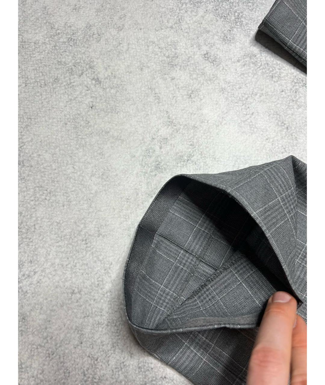 CANALI Серые шерстяные классические брюки, фото 4