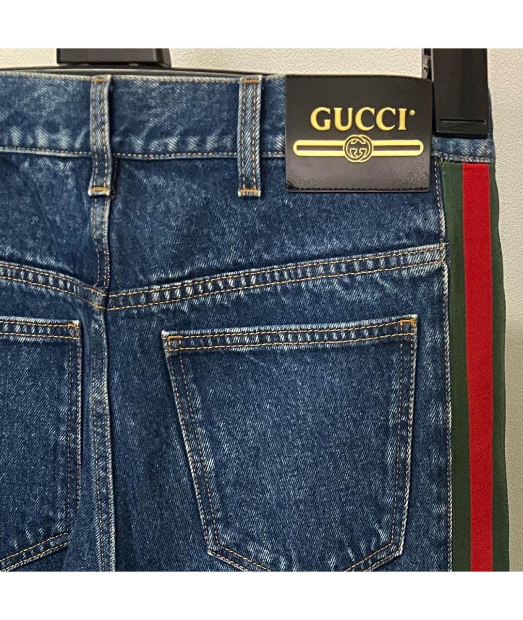GUCCI Синие хлопковые джинсы, фото 7