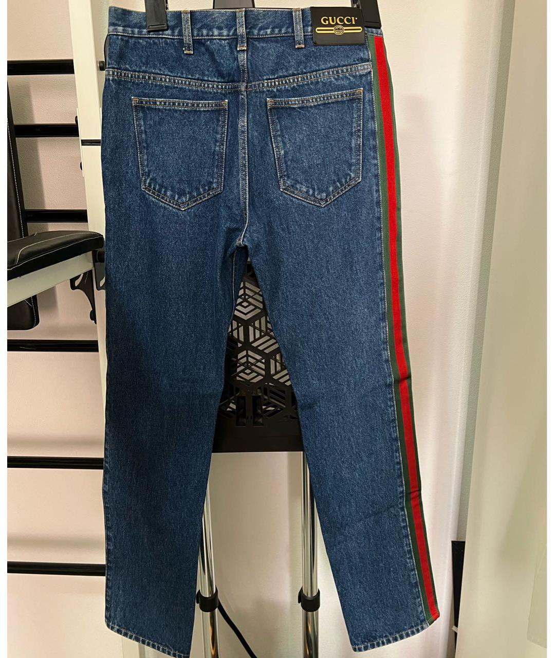 GUCCI Синие хлопковые джинсы, фото 2