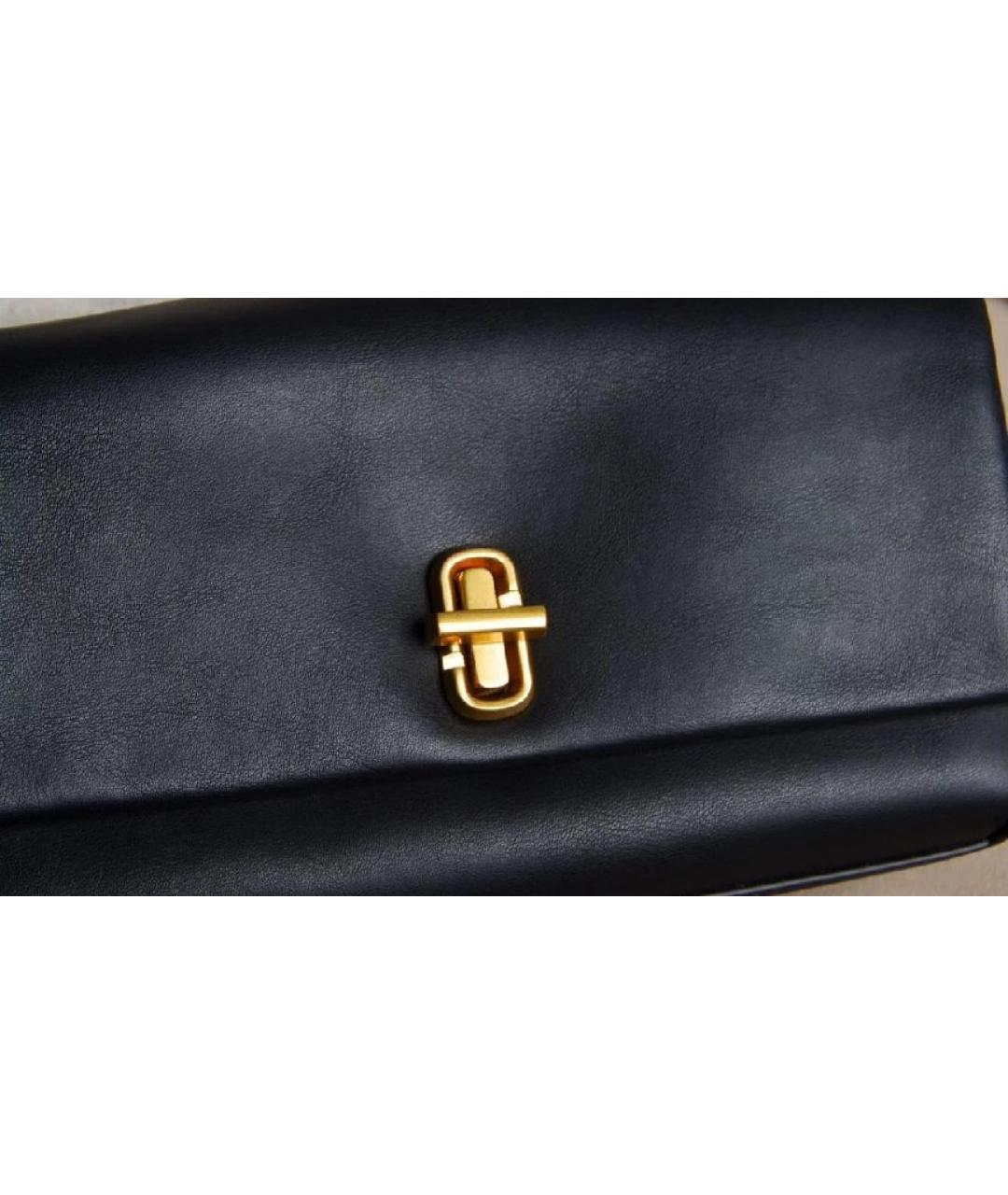 MARC JACOBS Черная кожаная сумка с короткими ручками, фото 6