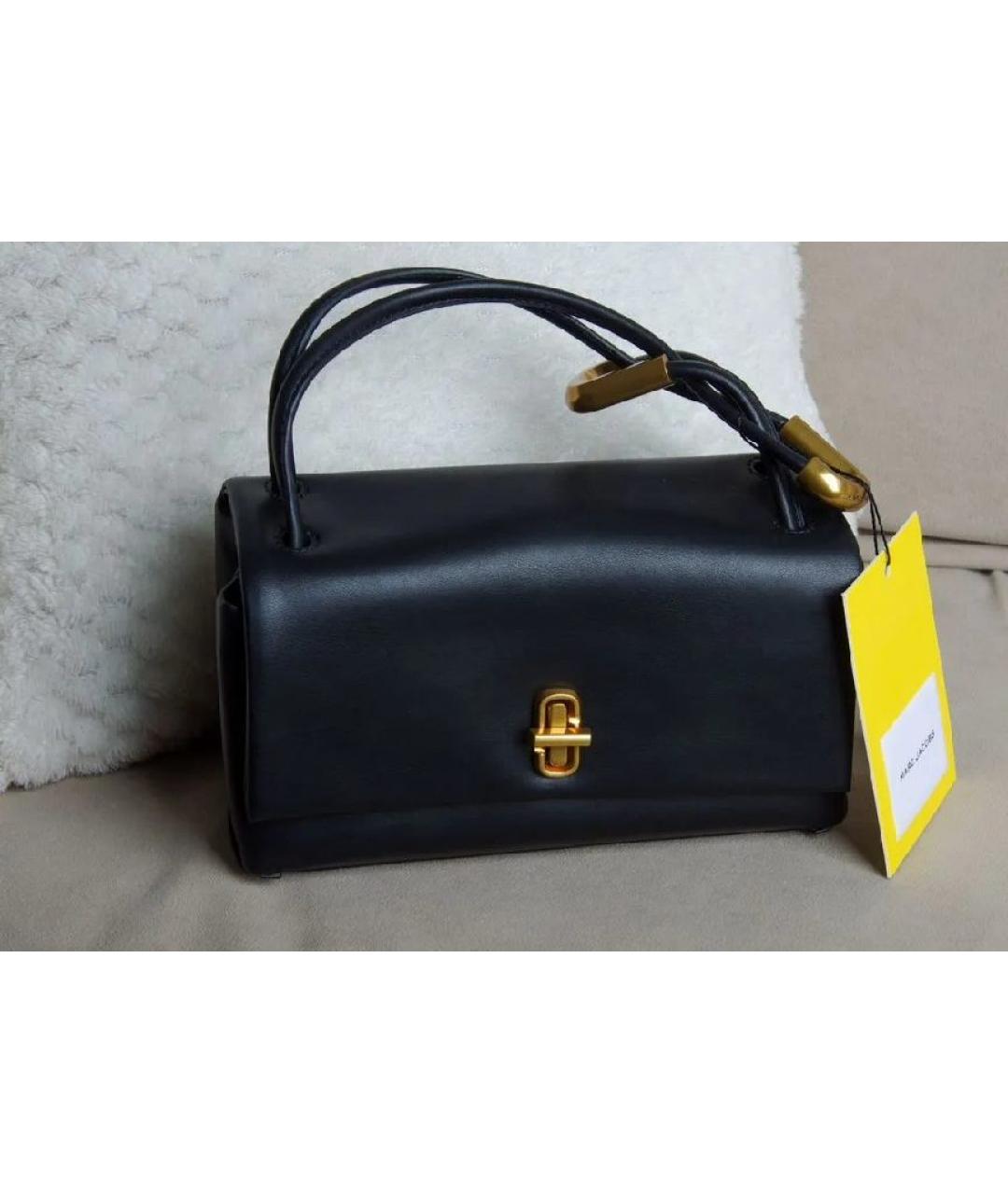 MARC JACOBS Черная кожаная сумка с короткими ручками, фото 10