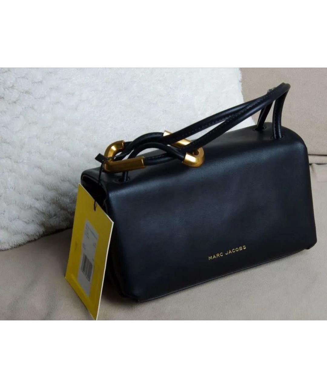 MARC JACOBS Черная кожаная сумка с короткими ручками, фото 3