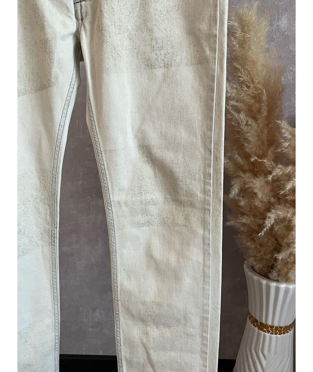 MAISON MARGIELA Белые хлопковые джинсы, фото 4