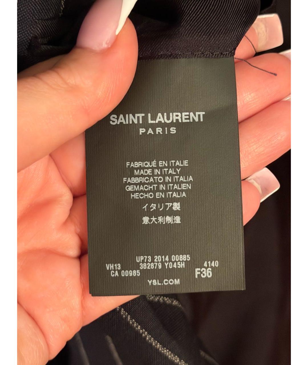 SAINT LAURENT Темно-синий жакет/пиджак, фото 7