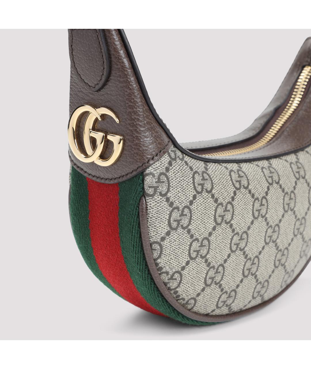 GUCCI Бежевая синтетическая сумка с короткими ручками, фото 5