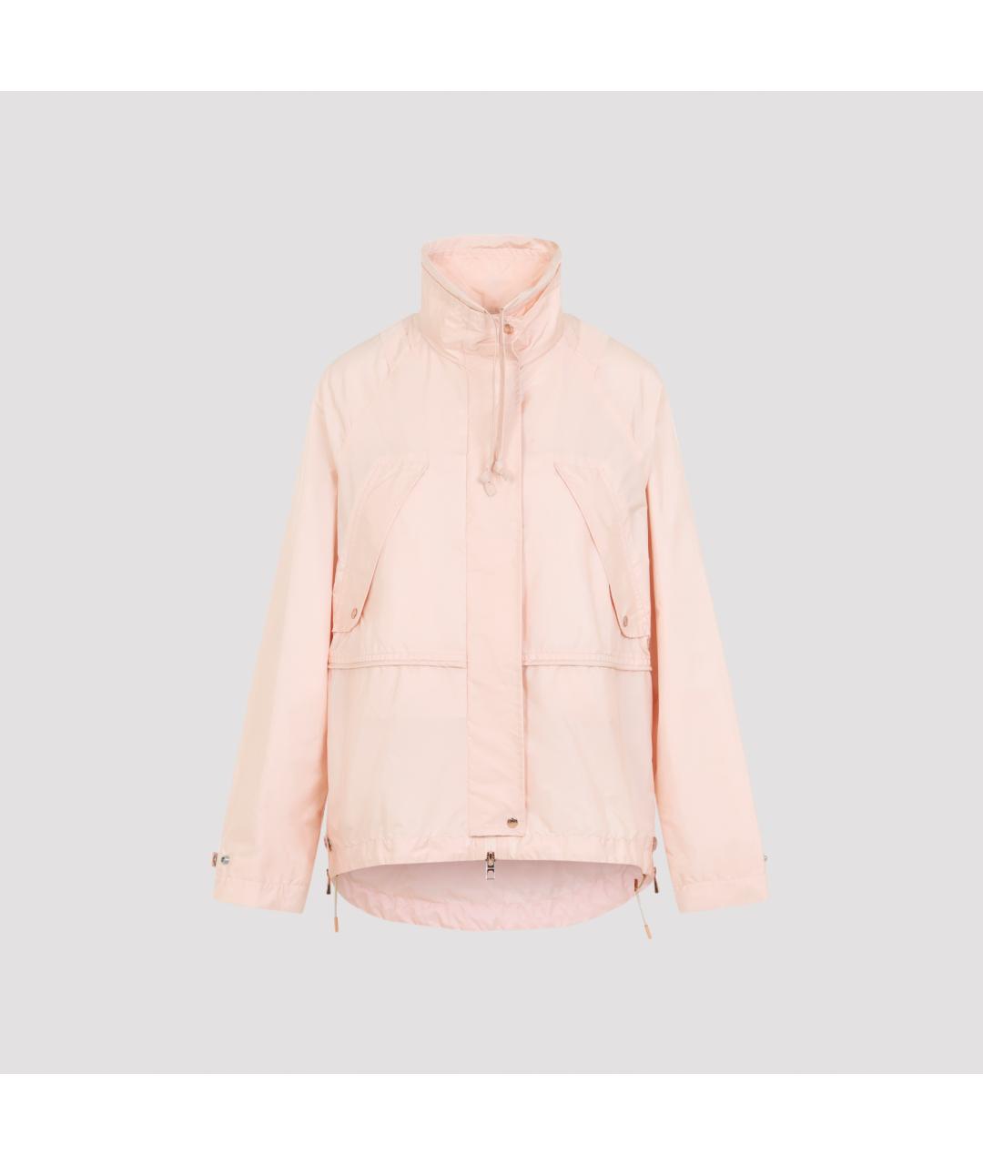 MONCLER Розовая полиамидовая парка, фото 2