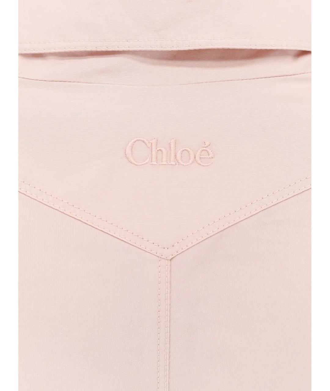 CHLOE Розовое хлопковое пальто, фото 3