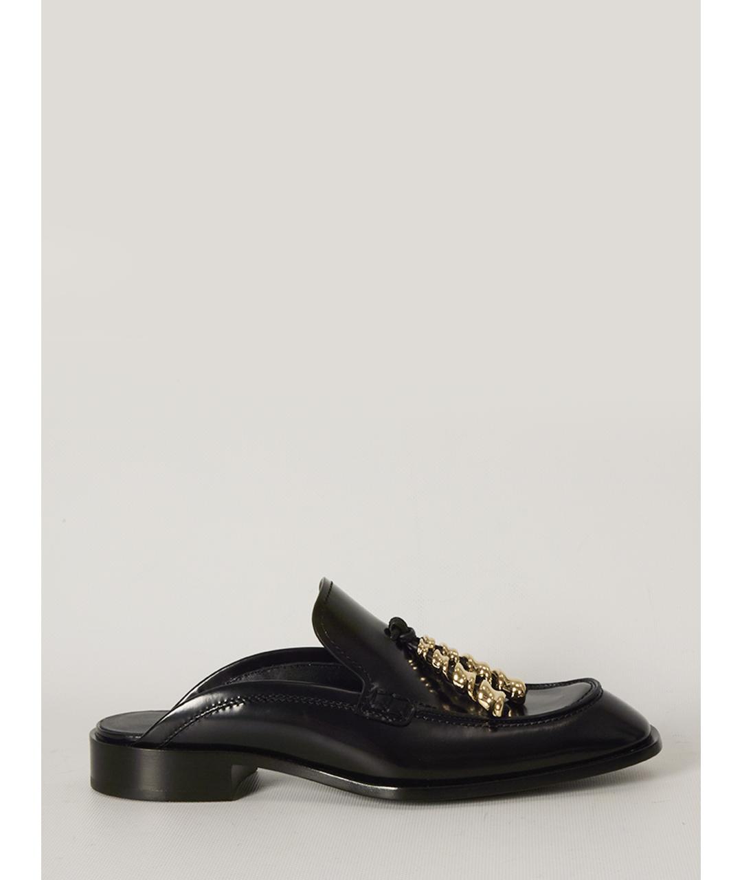 LOEWE Черные кожаные мюли, фото 2