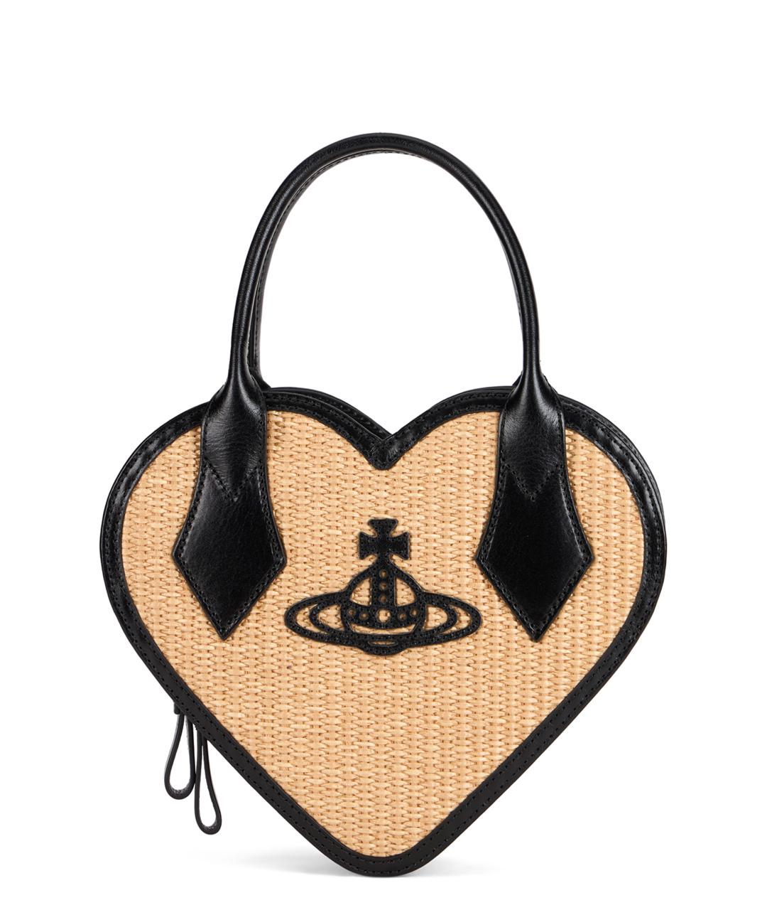 VIVIENNE WESTWOOD Бежевая пелетеная сумка с короткими ручками, фото 1