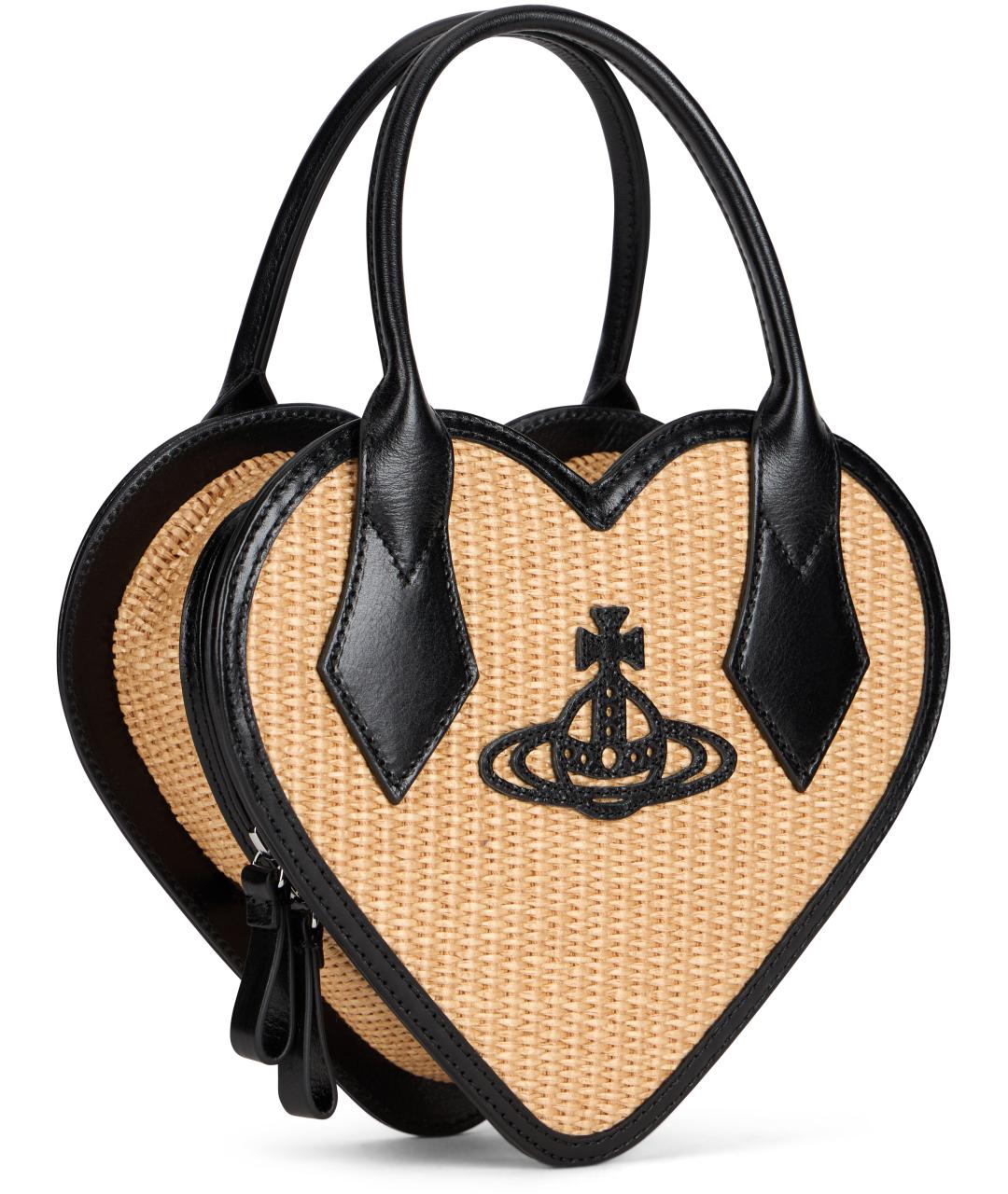 VIVIENNE WESTWOOD Бежевая пелетеная сумка с короткими ручками, фото 3