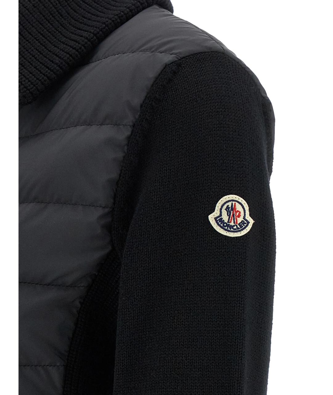 MONCLER Черная полиэстеровая куртка, фото 4