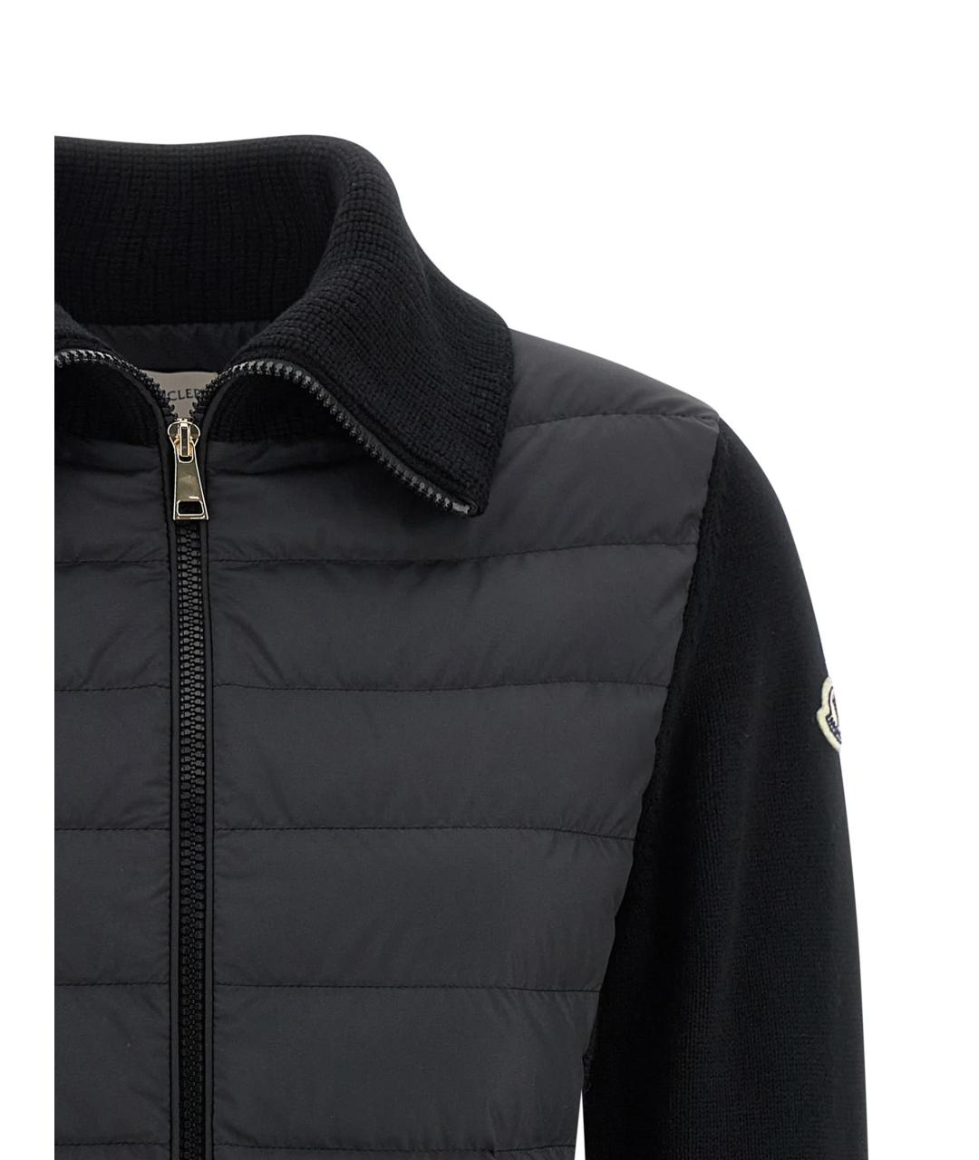 MONCLER Черная полиэстеровая куртка, фото 3