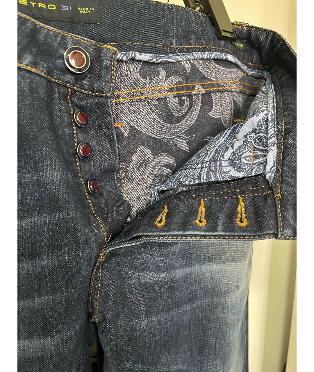 ETRO Синие хлопковые джинсы, фото 4