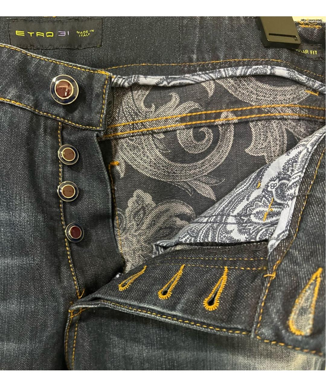 ETRO Синие хлопковые джинсы, фото 3