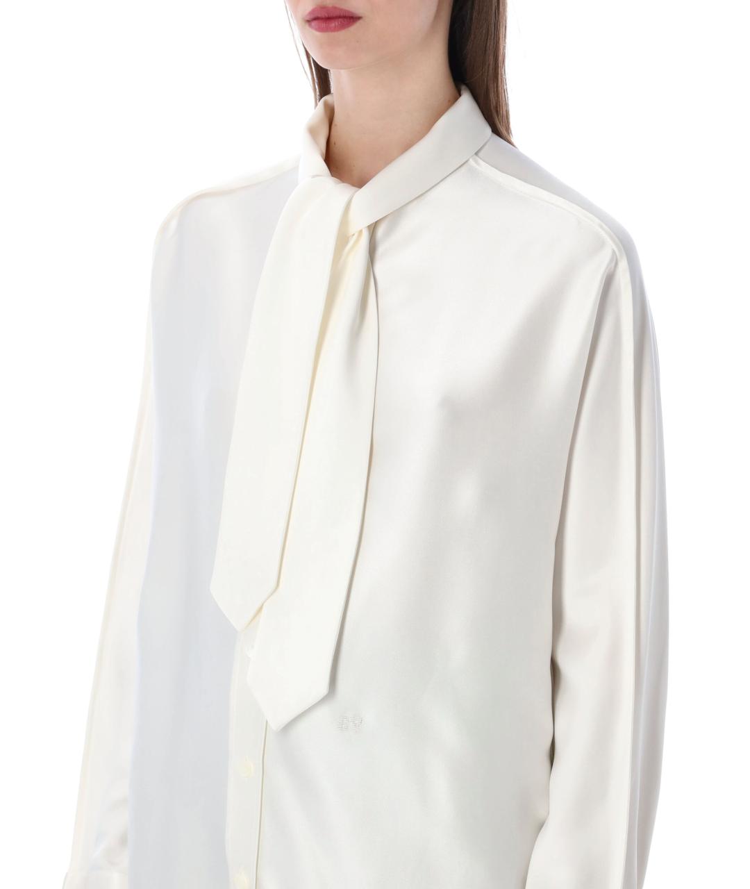 BOTTEGA VENETA Бежевая шелковая рубашка, фото 3