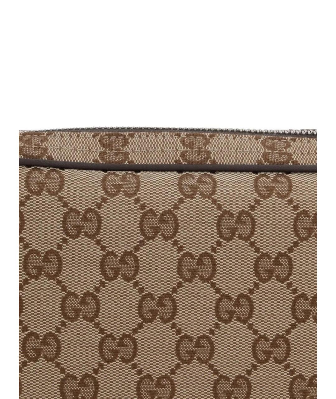 GUCCI Бежевая жаккардовая сумка на плечо, фото 3