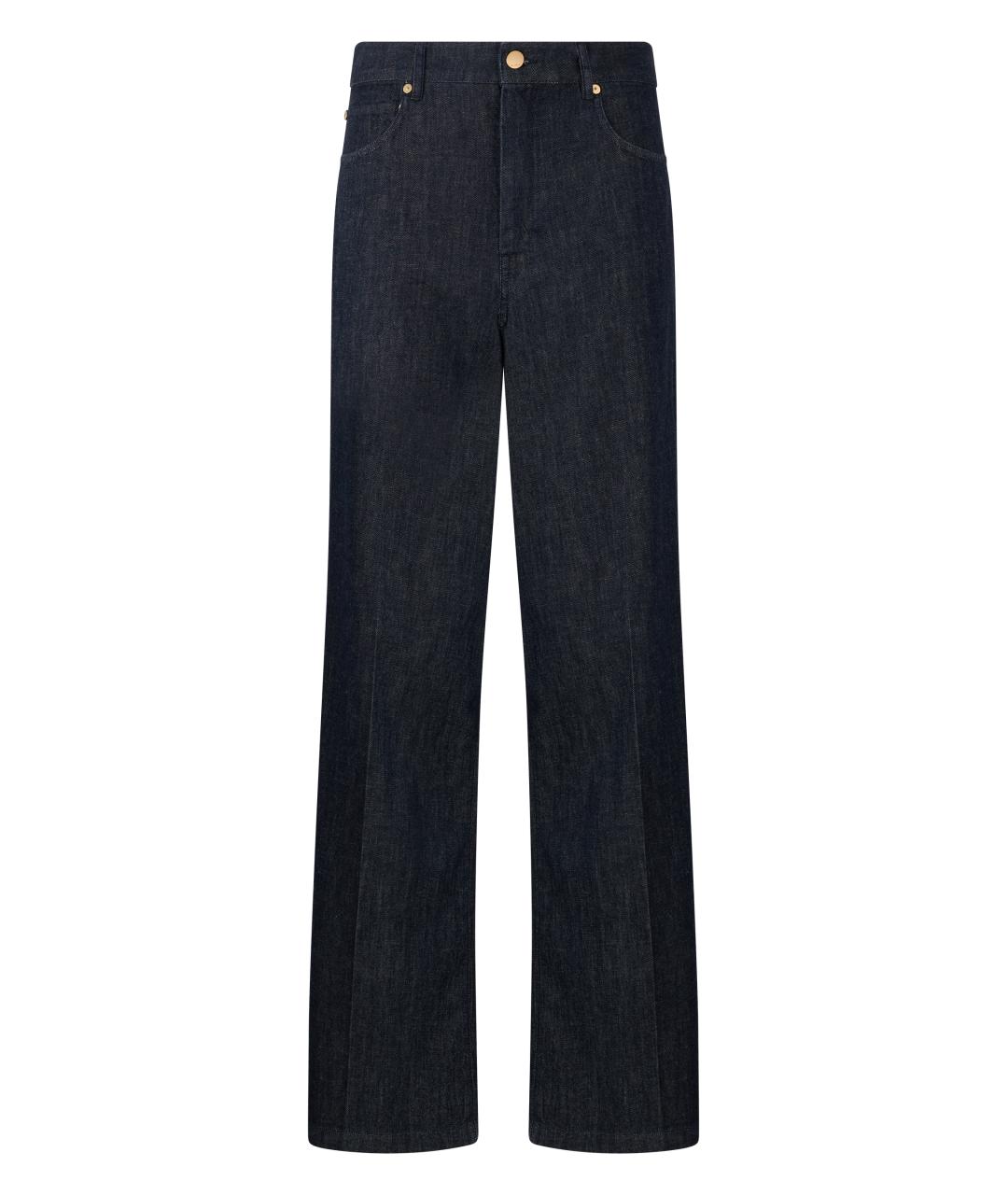'S MAX MARA Синие хлопковые прямые джинсы, фото 1
