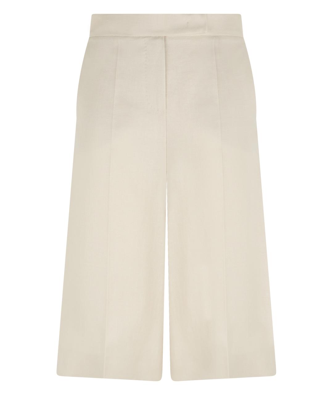 MAX MARA Бежевые льняные кюлоты, фото 1