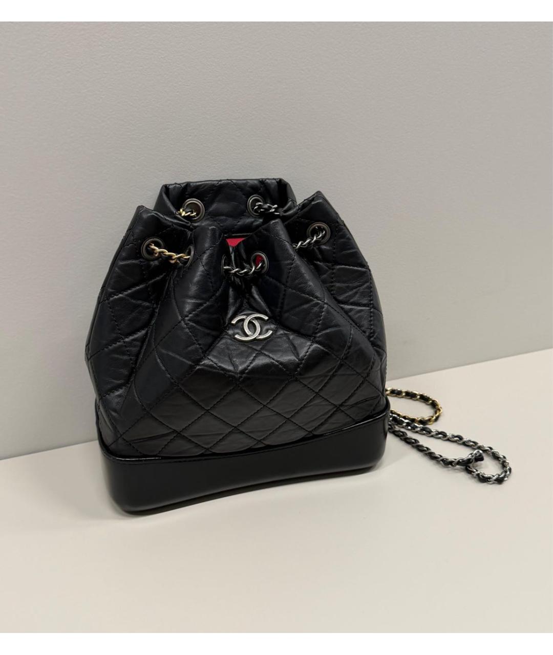 CHANEL Черный кожаный рюкзак, фото 5