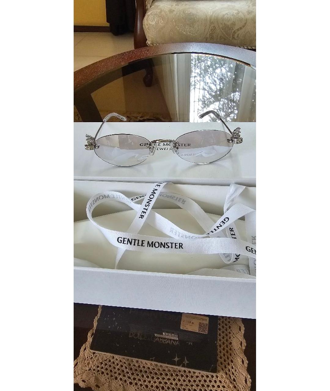 GENTLE MONSTER Серебряные металлические солнцезащитные очки, фото 8