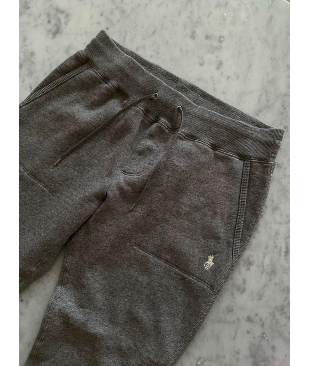 POLO RALPH LAUREN Серые хлопковые спортивные брюки и шорты, фото 4