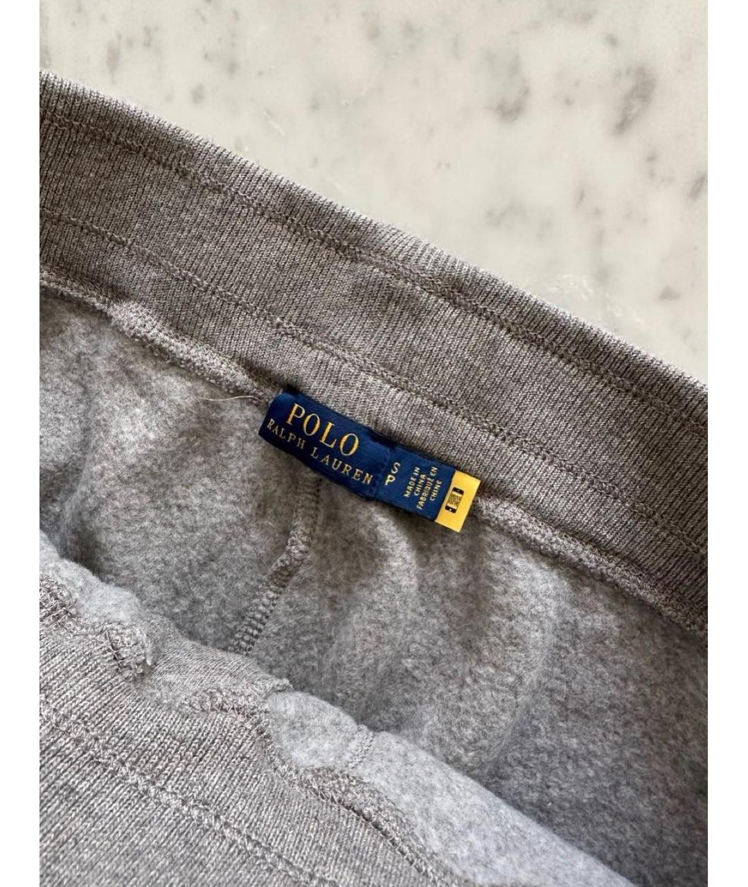 POLO RALPH LAUREN Серые хлопковые спортивные брюки и шорты, фото 5