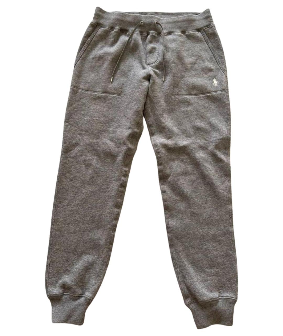 POLO RALPH LAUREN Серые хлопковые спортивные брюки и шорты, фото 1