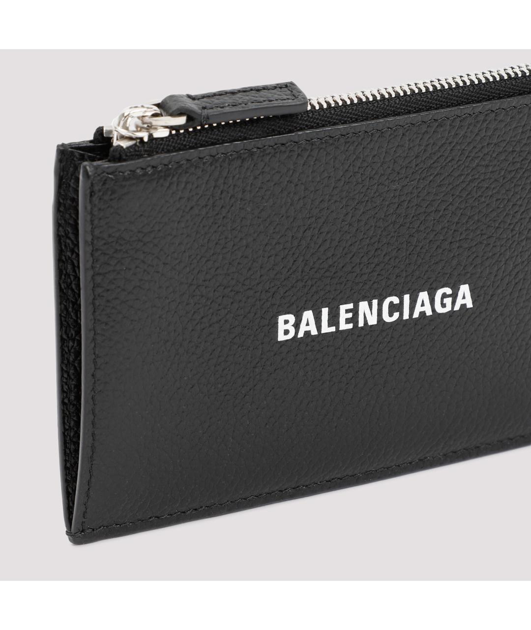 BALENCIAGA Черный кожаный кардхолдер, фото 5