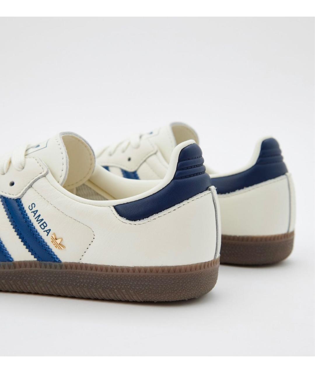 ADIDAS Белые кожаные кроссовки, фото 5